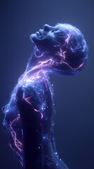 generative illustration. awareness of astral energies of the subtle plane.	