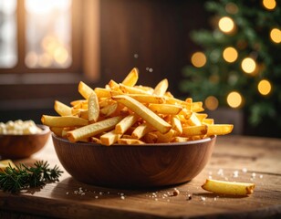 Snack Attack The Irresistible Crunch of Golden Fries Generative AI