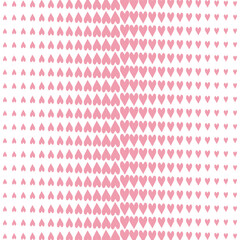 simple abstract light pink colour seamless heart shape bland pattern with white background.