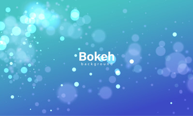 Abstract blue background with bokeh, blue bokeh	