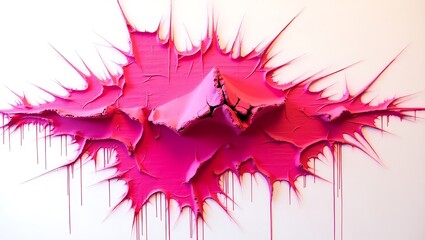 Fototapeta premium Abstract Pink Explosion Dynamic Textured Art Painting