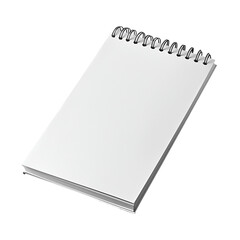Blank Spiral Notebook Isolated on Black Background