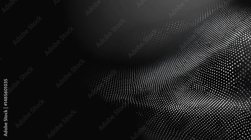 Poster minimalistic black and white dotted background featuring subtle dot patterns for elegant and modern 