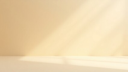 Soft Sunlight Illuminating a Minimalist Beige Room Scene