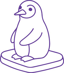 penguin on a white background