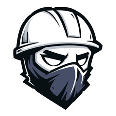 Vector Illustrations of Construction Workers with Masks and Helmets