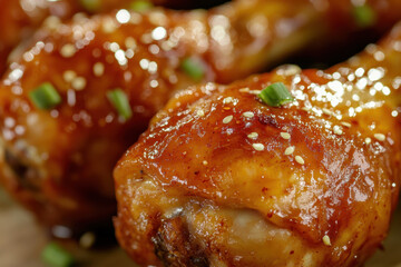 Close-up of a plate with chicken dish.
