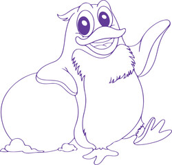 penguin on a white background