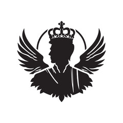 Kings Birth Day Silhouette Vector Illustration, Solid White Background.