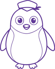 penguin on a white background