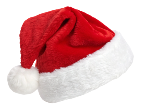 red santa claus hat isolated PNG or JPEG Background