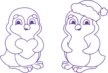 penguin on a white background