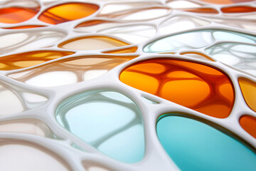 Close-ups of vibrant ceramic glazes showcasing intricate patterns and colors on surfaces