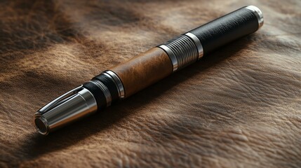 Naklejka premium A mockup of a branded leather burnisher, placed on a leather piece