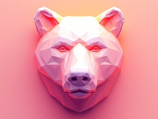 Low Poly Bear Head