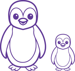 penguin on a white background