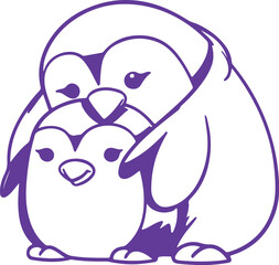 penguin on a white background