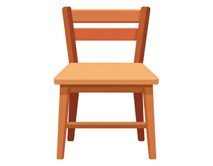 Simple wooden chair illustration