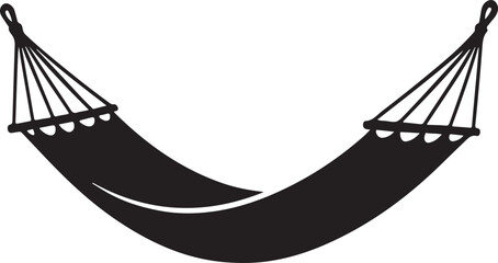 Minimalist Hammock Silhouette Vector Design