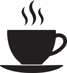 Minimalist Coffee Cup Silhouette in Vector Format