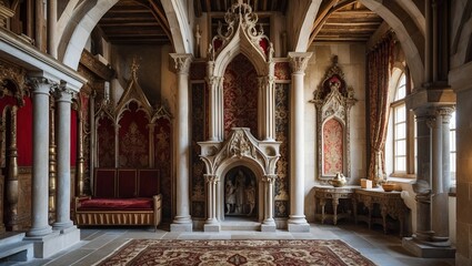 Obraz premium A glimpse into the grandeur of medieval architecture