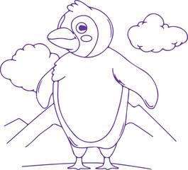 penguin on a white background