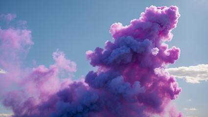 Naklejka premium A mesmerizing dance of purple smoke in midair