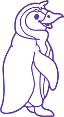 penguin on a white background