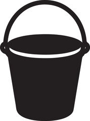 Bucket Silhouette in Household Vector Style