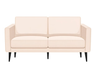 Beige couch, simple design