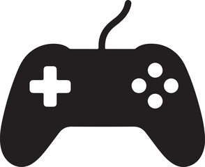 Video Game Controller Silhouette in Modern Vector