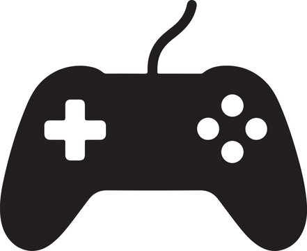 Video Game Controller Silhouette in Modern Vector