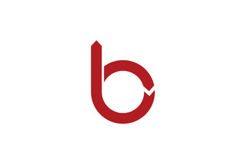 Abstract Red 'b' Letter Logo Design Minimalist and Modern Branding