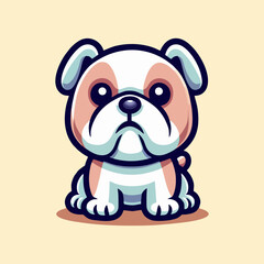 Bulldog Mascot Illustration Design for Gaming Logo Animal Character Fierce Dog Head Aggressive Cartoon Strong Fighter Sports Club Pet Wild Modern Identity Badge Vintage Icon Artwork