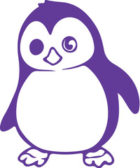 penguin on a white background
