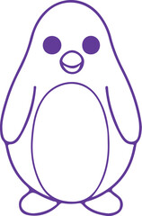 penguin on a white background