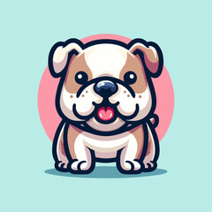 Bulldog Mascot Illustration Art for Fierce Dog Logo Aggressive Animal Character Gaming Sports Team Pet Club Modern Angry Tough Head Badge Fighter Cool Vintage Wild Icon Identity Drawing