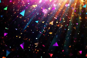 Festive confetti explosion