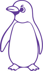 penguin on a white background