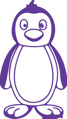 penguin on a white background
