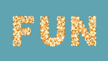 Popcorn Fun:  A Delightful Typography Design