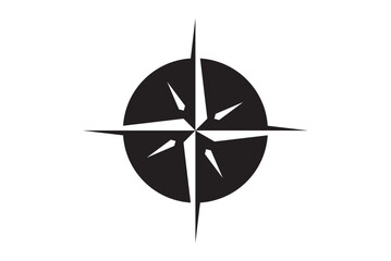 Modern Minimalist Compass Rose Logo Design  Navigation, Direction, Exploration, Guidance