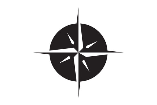 Modern Minimalist Compass Rose Logo Template for Navigation & Exploration Branding