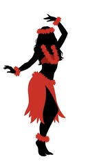 Crimson Silhouette: Hula's Grace