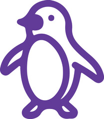 penguin on a white background