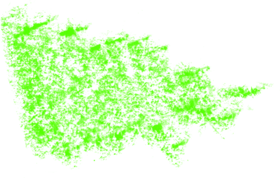 An abstract splash of vibrant green energy a digitally rendered nebula in a distant galaxy on transparent background