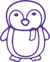 penguin on a white background