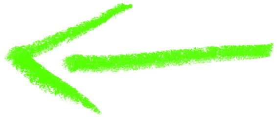 A Glowing Neon Green Arrow Beckons Pointing Leftward with a Sense of Direction and Choice on transparent background