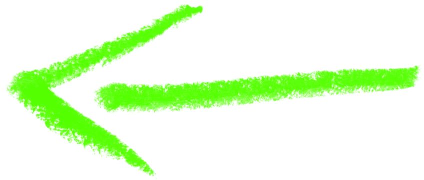 A Glowing Neon Green Arrow Beckons Pointing Leftward with a Sense of Direction and Choice on transparent background