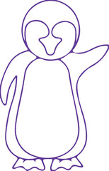 penguin on a white background